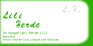 lili herde business card